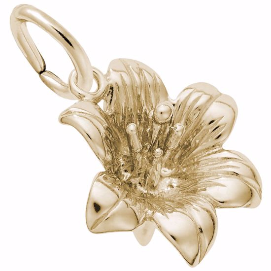 Picture of Lily Charm Pendant - 14K Gold