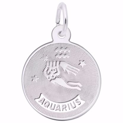 Picture of Aquarius Charm Pendant - Sterling Silver