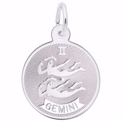 Picture of Gemini Charm Pendant - Sterling Silver