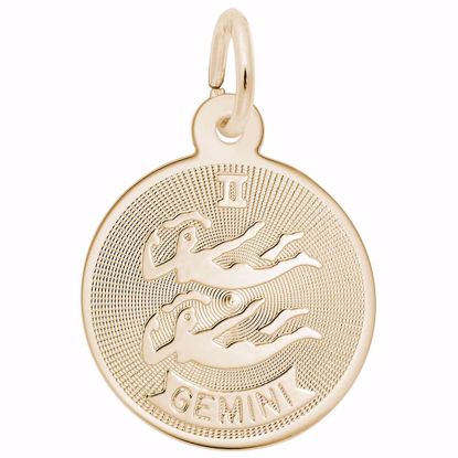 Picture of Gemini Charm Pendant - 14K Gold