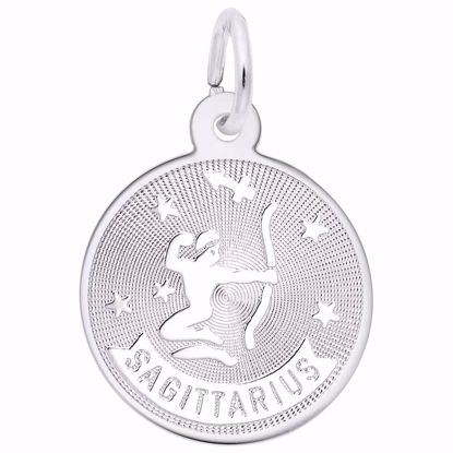 Picture of Sagittarius Charm Pendant - Sterling Silver