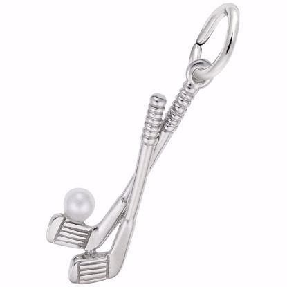 Picture of Golf Clubs Charm Pendant - Sterling Silver