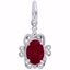 Picture of 01 Birthstone January Charm Pendant - Sterling Silver