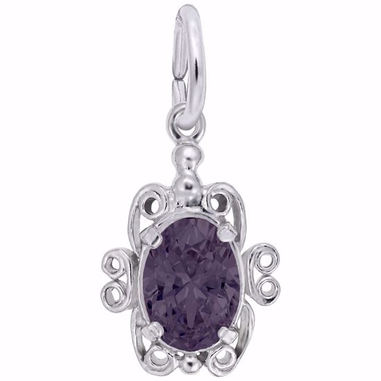 Picture of 06 Birthstone June Charm Pendant - Sterling Silver