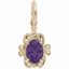 Picture of 02 Birthstone February Charm Pendant - 14K Gold