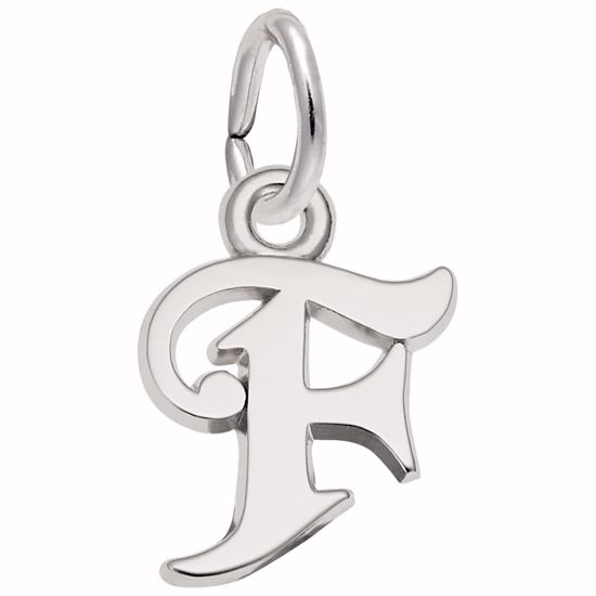 Picture of Init-F Charm Pendant - Sterling Silver