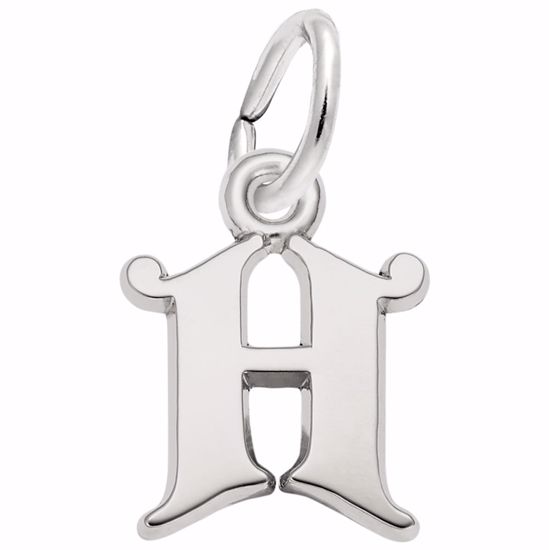 Picture of Init-H Charm Pendant - Sterling Silver