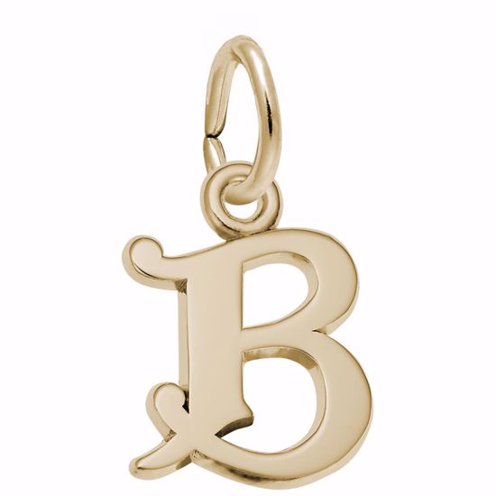 Picture of Init-B Charm Pendant - 14K Gold