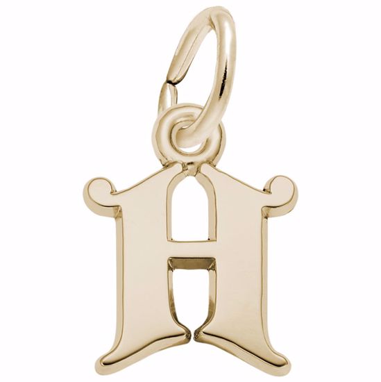 Picture of Init-H Charm Pendant - 14K Gold