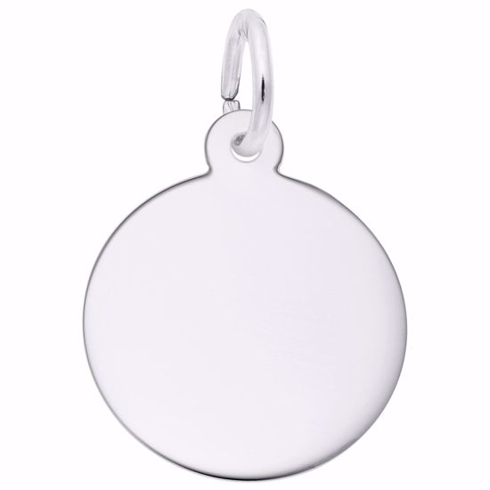 Picture of Disc Charm Pendant - Sterling Silver