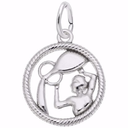 Picture of Aquarius Charm Pendant - Sterling Silver