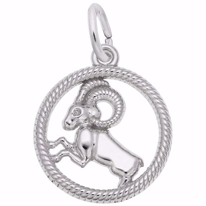 Picture of Aries Charm Pendant - Sterling Silver