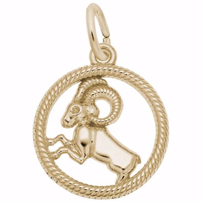 Picture of Aries Charm Pendant - 14K Gold