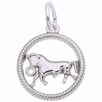 Picture of Taurus Charm Pendant - Sterling Silver