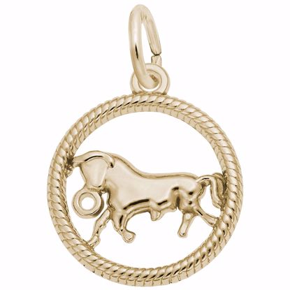 Picture of Taurus Charm Pendant - 14K Gold