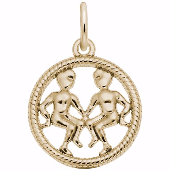 Picture of Gemini Charm Pendant - 14K Gold