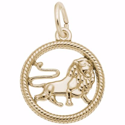 Picture of Leo Charm Pendant - 14K Gold