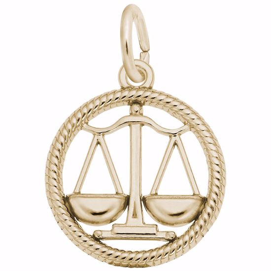 Picture of Libra Charm Pendant - 14K Gold