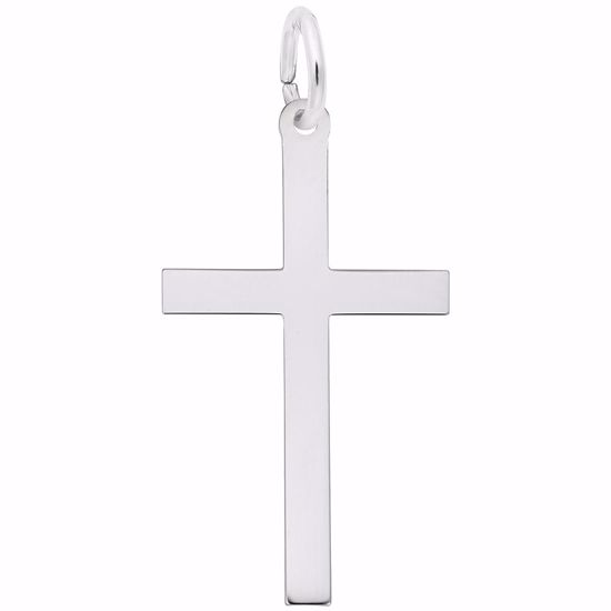 Picture of Cross Charm Pendant - Sterling Silver