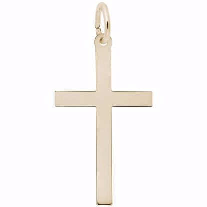 Picture of Cross Charm Pendant - 14K Gold