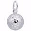 Picture of Soccer Ball Charm Pendant - Sterling Silver