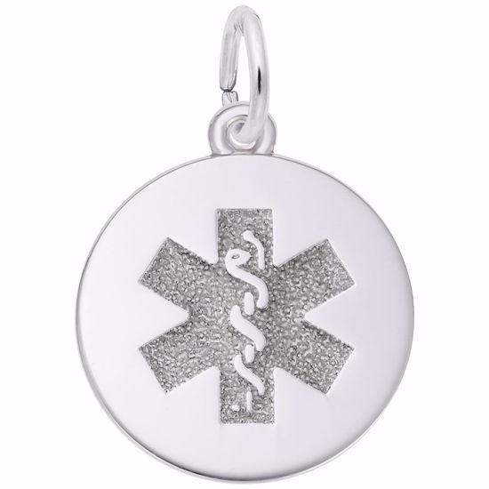 Picture of Medical Symbol Charm Pendant - Sterling Silver