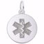 Picture of Medical Symbol-Red Paint Charm Pendant - Sterling Silver