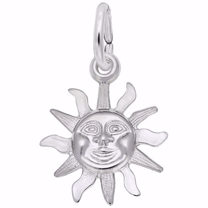 Picture of Sunburst Charm Pendant - Sterling Silver