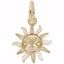 Picture of Sunburst Charm Pendant - 14K Gold