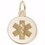 Picture of Medical Symbol-Red Paint Charm Pendant - 14K Gold