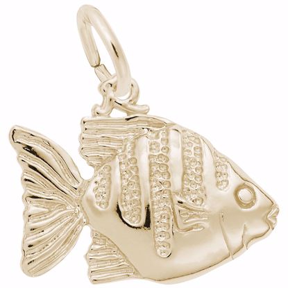 Picture of Angelfish Charm Pendant - 14K Gold