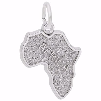 Picture of Africa Charm Pendant - Sterling Silver