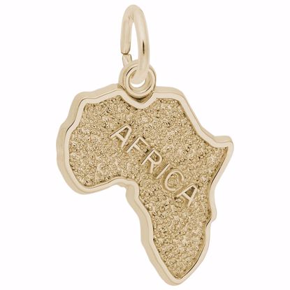 Picture of Africa Charm Pendant - 14K Gold