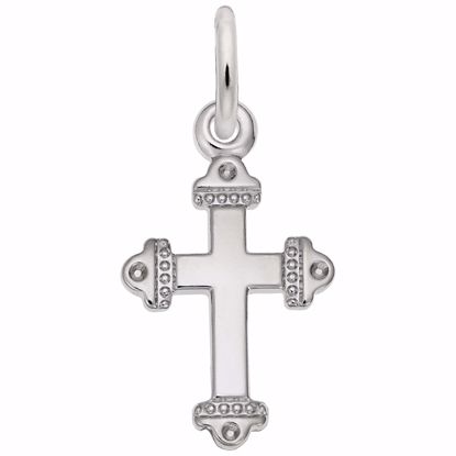 Picture of Cross Charm Pendant - Sterling Silver