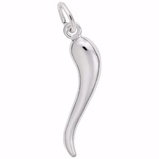 Picture of Italian Horn Charm Pendant - Sterling Silver