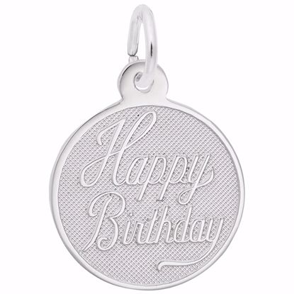 Picture of Birthday Charm Pendant - Sterling Silver