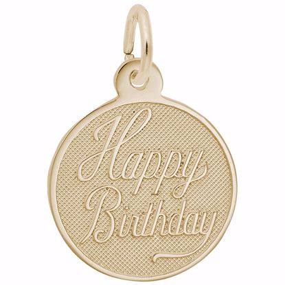 Picture of Birthday Charm Pendant - 14K Gold