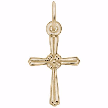 Picture of Cross Charm Pendant - 14K Gold