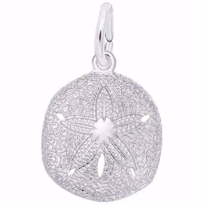 Picture of Sand Dollar Charm Pendant - Sterling Silver