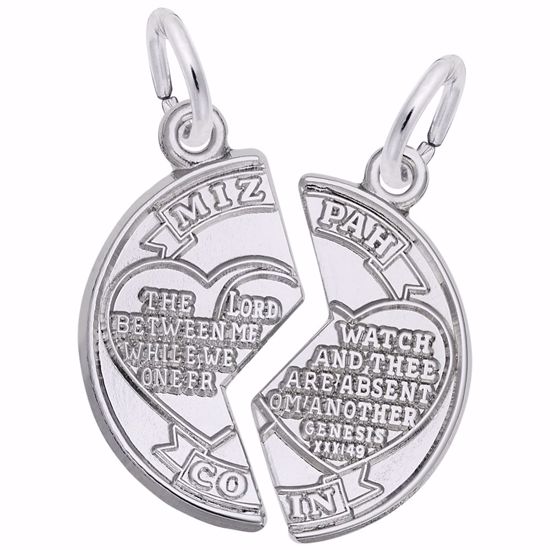 Picture of Mizpah Charm Pendant - Sterling Silver