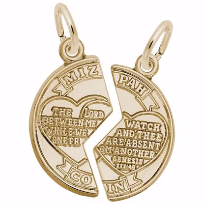 Picture of Mizpah Charm Pendant - 14K Gold