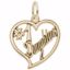 Picture of #1 Daughter Charm Pendant - 14K Gold