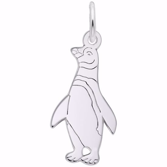 Picture of Penguin Charm Pendant - Sterling Silver