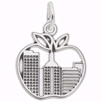 Picture of New York Skyline Charm Pendant - Sterling Silver