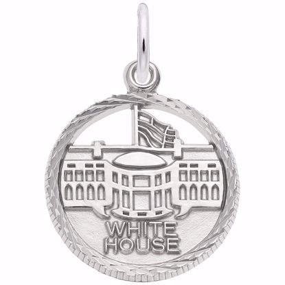 Picture of White House Charm Pendant - Sterling Silver