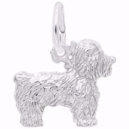 Picture of Bichon Frise Charm Pendant - Sterling Silver