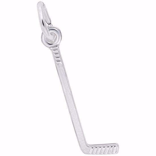 Picture of Hockey Stick Charm Pendant - Sterling Silver