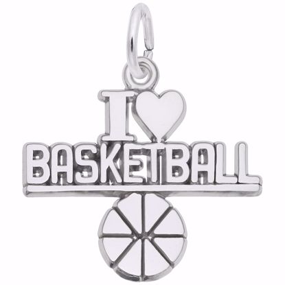 Picture of Basketball Charm Pendant - Sterling Silver