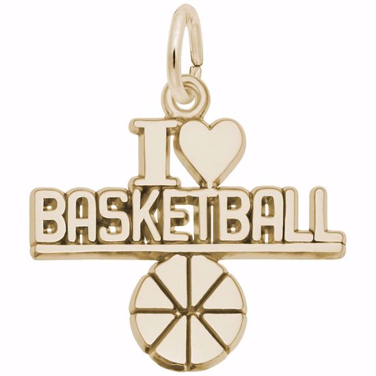 Picture of Basketball Charm Pendant - 14K Gold