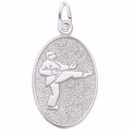 Picture of Martial Arts Charm Pendant - Sterling Silver